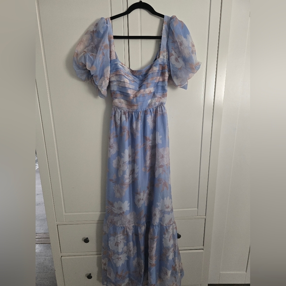 Abercrombie & Fitch Light Blue Floral Maxi Dress - Picture 7 of 8